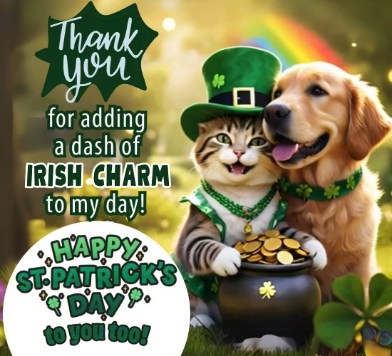 Thank You Wishes For St Patricks Day