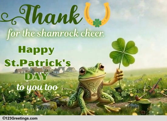 Send Thank You For St Patricks Wishes