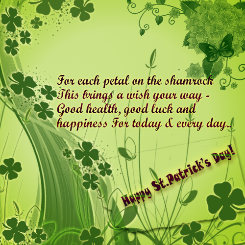 St. Patrick’s Day Greetings For You!