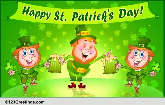 Leprechauns St. Patrick's Day Jig! Free Happy St. Patrick's Day eCards ...