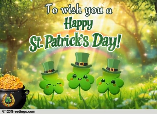 Smiling Shamrocks Wishes