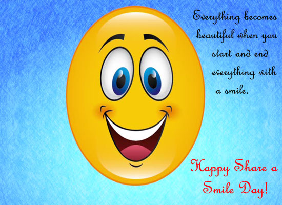 Happy Share A Smile Day! Free Share a Smile Day eCards, Greeting Cards ...