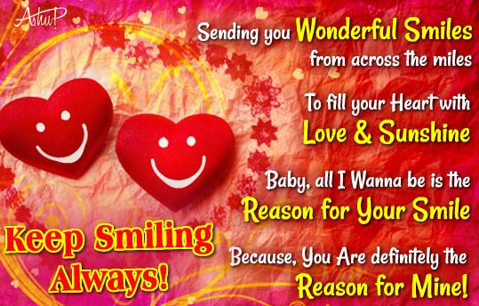 You Are The Reason For My Smile... Free Share a Smile Day eCards | 123 ...