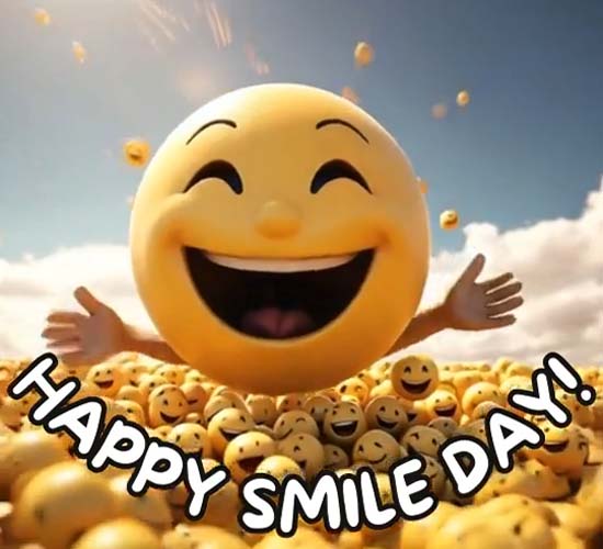 Cute Wish On Share A Smile Day.