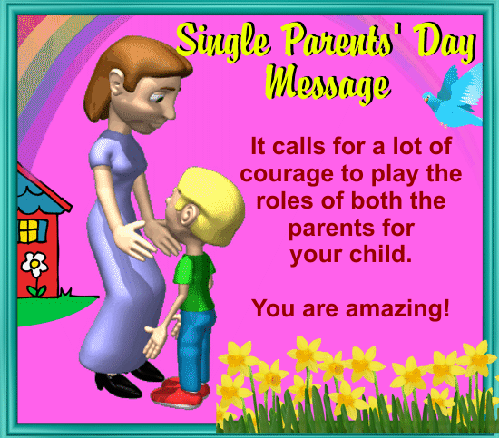 My Single Parents’ Day Card.