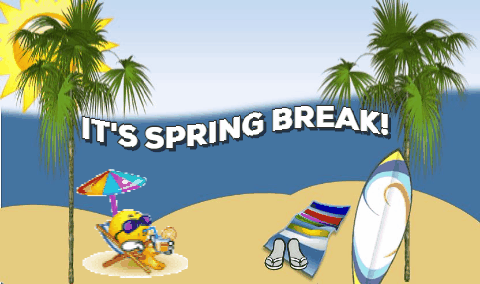 Spring Break With A Beach Theme.