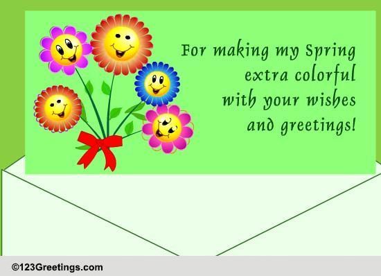 Share Spring Thank You With Smiles!