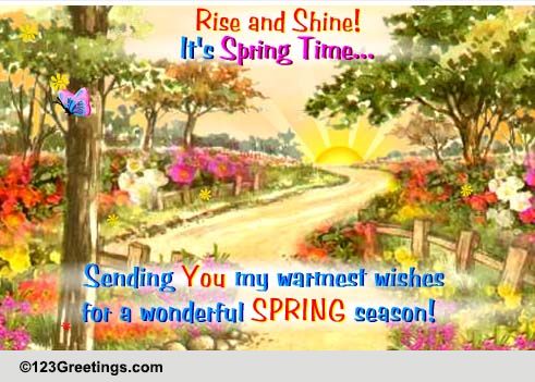 Rise And Shine! Free Happy Spring eCards, Greeting Cards | 123 Greetings