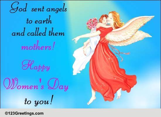 For An Angel Mother On Women's Day! Free Family eCards, Greeting Cards ...