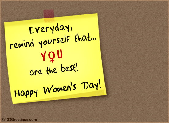 A Women's Day Message To Inspire. Free Inspirational Wishes eCards