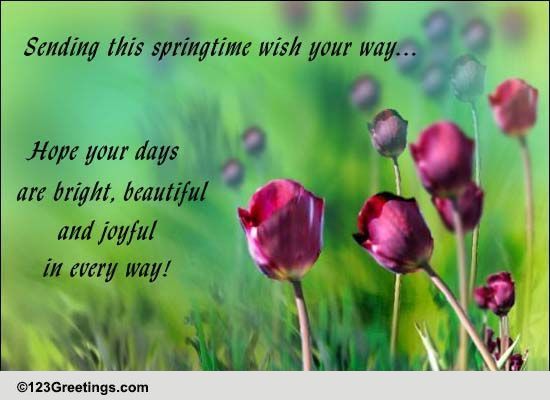 Springtime Wish... Free May Flowers eCards, Greeting Cards | 123 Greetings