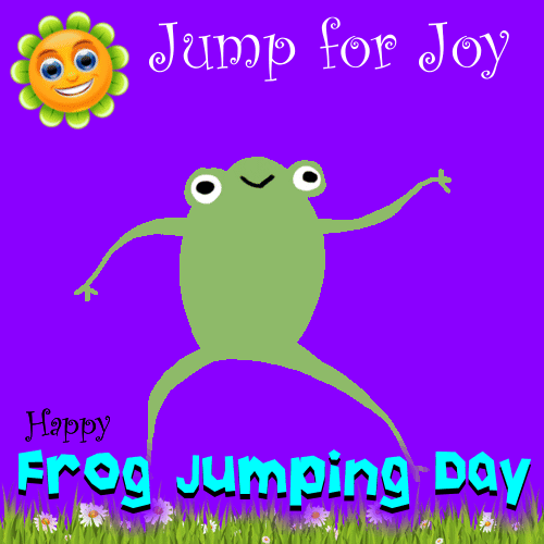 Frog Jumping For Joy.