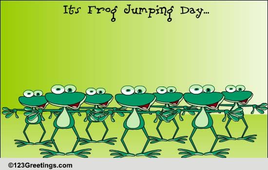 Jump Start... Free Frog Jumping Day eCards, Greeting Cards | 123 Greetings