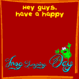 A Frog Jumping Day Message.