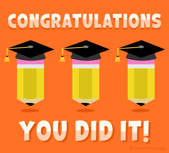 Congrats Grad Pencil. Free Congratulations eCards, Greeting Cards | 123 ...