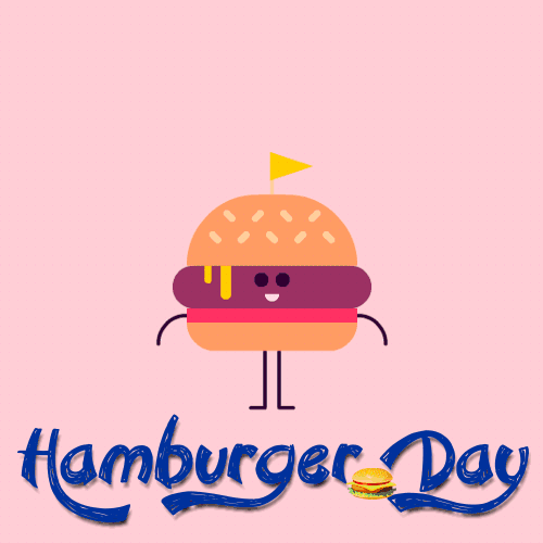 A Cute Hamburger Day Ecard.