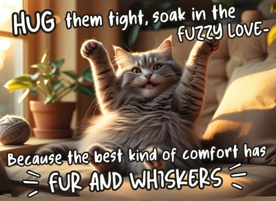 A Sweet Wish For Hug Your Cat Day