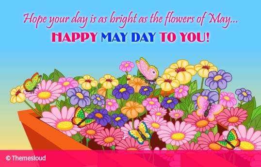 A Flowery May Day Wish! Free May Day eCards, Greeting Cards | 123 Greetings
