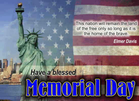 A Blessed Memorial Day Card For You.