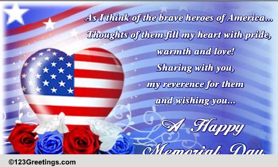 Tributes On Memorial Day. Free Tributes eCards, Greeting Cards | 123 ...