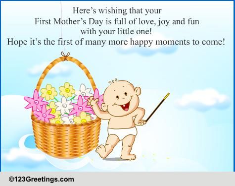 congratulation baby words shower for Day Free Day Wishes Mother's First Cards, Mother's First