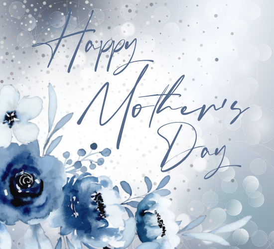 Blue Floral Mother’s Day Card