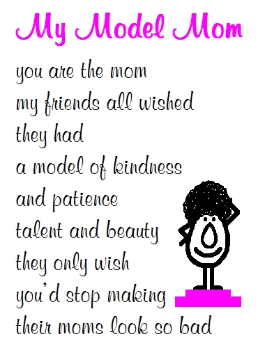 My Model Mom - A Funny Card For Mom.