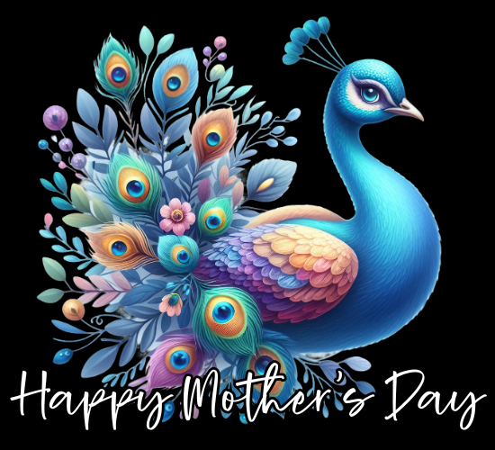 Peacock Mother’s Day Card