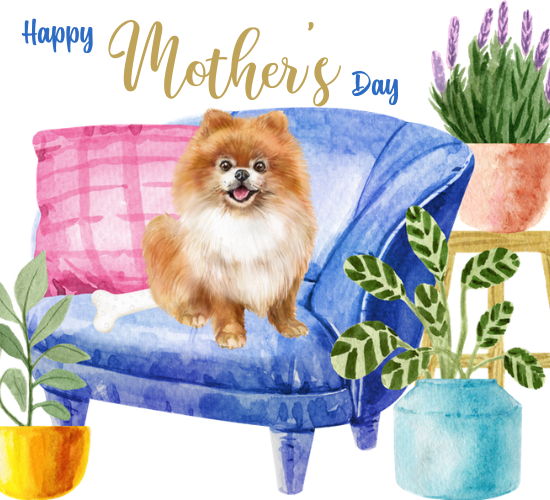A Sweet Dog Card For Mother’s Day