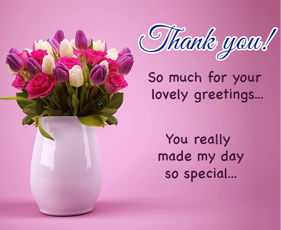 Thank You So Much For Your Lovely... Free Thank You eCards | 123 Greetings