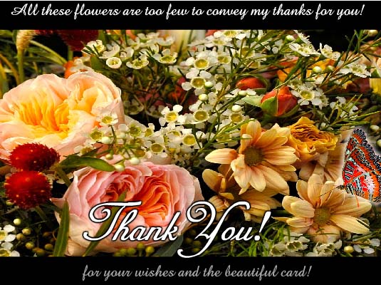 A Bunch Of Flowers To Thank You! Free Thank You eCards, Greeting Cards ...