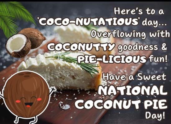 National Coconut Cream Pie Day...