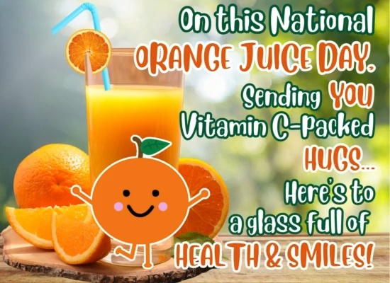 Send Zesty Orange Juice Day Smiles