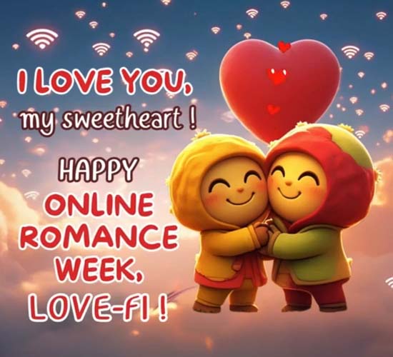 Cute Greeting For Online Romance Week
