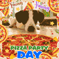 A Yummy Pizza Party Day Card For You.