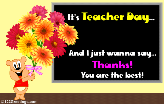 A Cute Wish On Teacher Day.
