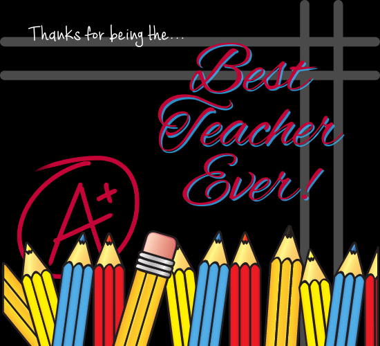 Best Teacher Ever! Card.