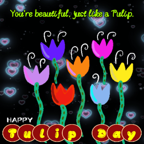 You’re Beautiful Like A Tulip.