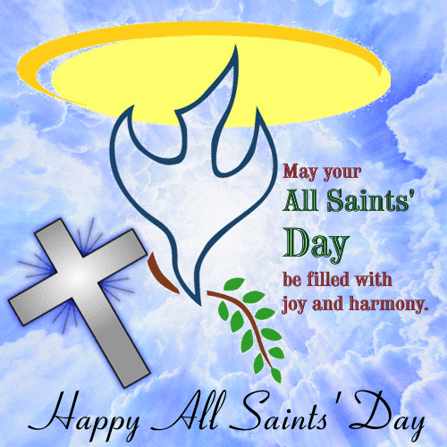 An All Saints’ Day Message Card.