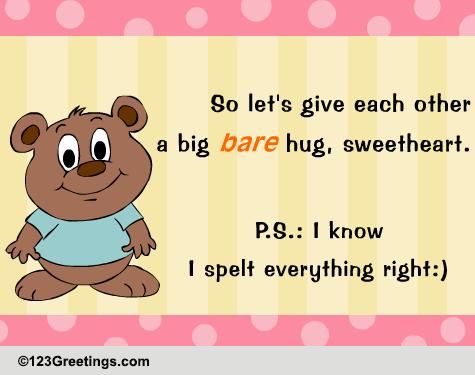 Hug A Bear Day Love Wish...