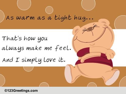 Hug A Bear Day Warm Wish...