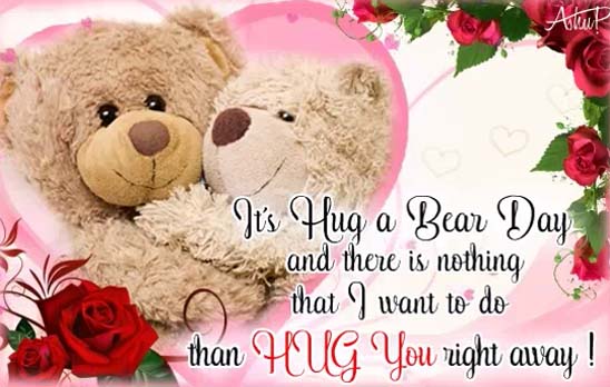 Hug a Bear Day Cards, Free Hug a Bear Day Wishes, Greeting Cards | 123 ...