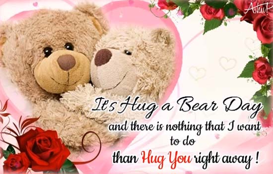 Hug You On Teddy Bear Day! Free Hug a Bear Day eCards, Greeting Cards ...