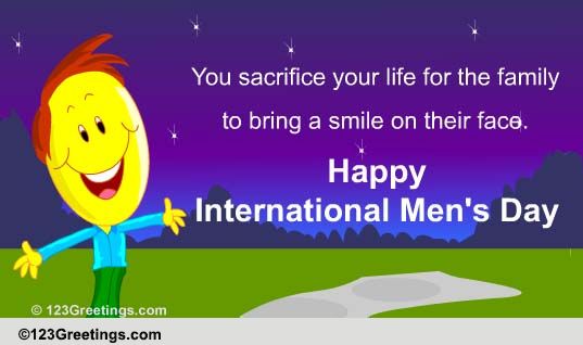 Men Make Their Families Smile... Free International Men's Day eCards ...