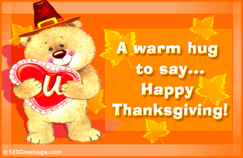 Hugging You On Thanksgiving!