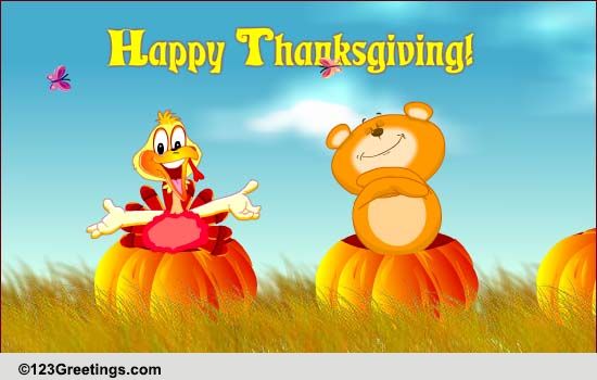 Thanksgiving Hugs For Your Family! Free Family eCards, Greeting Cards ...