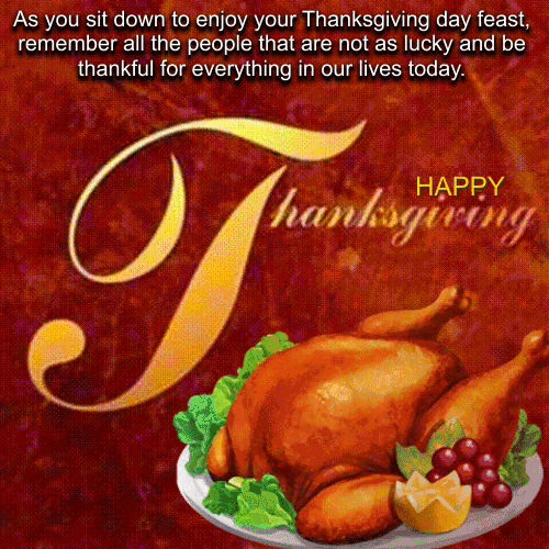 A Nice Thanksgiving Feast Message.