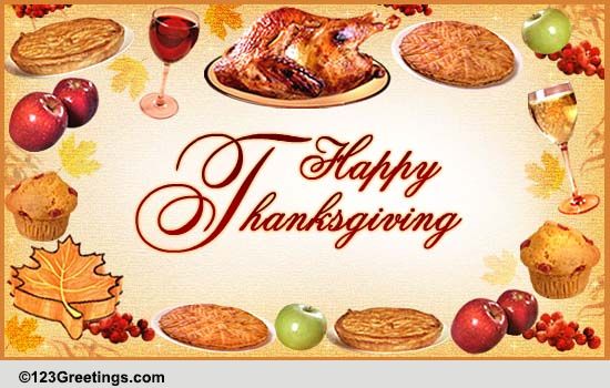 Thanksgiving Dinner Cards, Free Thanksgiving Dinner Wishes | 123 Greetings