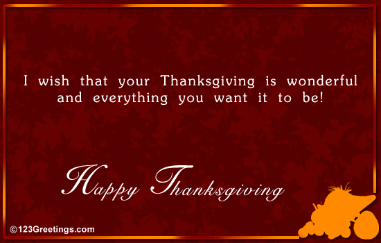 Thanksgiving Wish For Your Buddy!