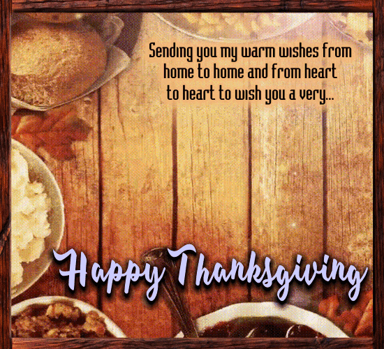Warm Wishes On Thanksgiving.